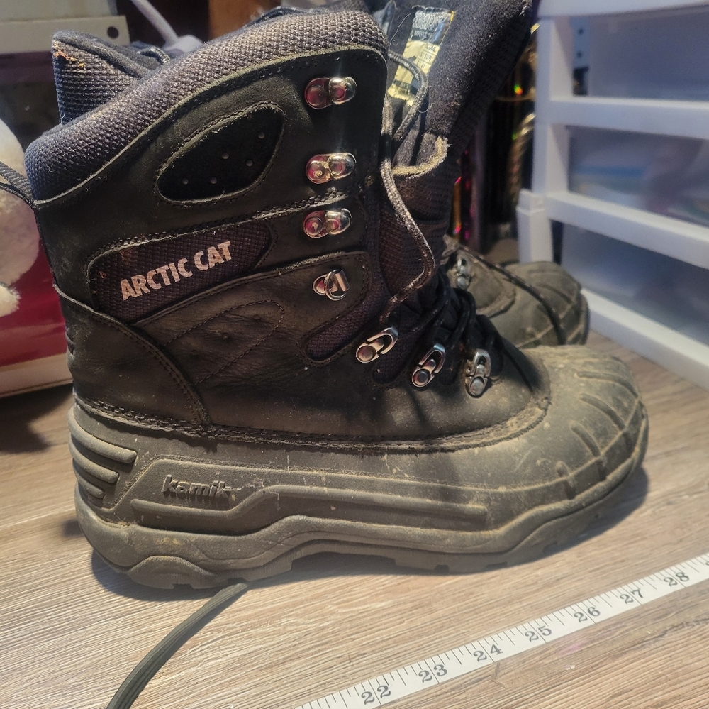 Kamik‎ X Arctic Cat Black Winter Boots Mens Size 8